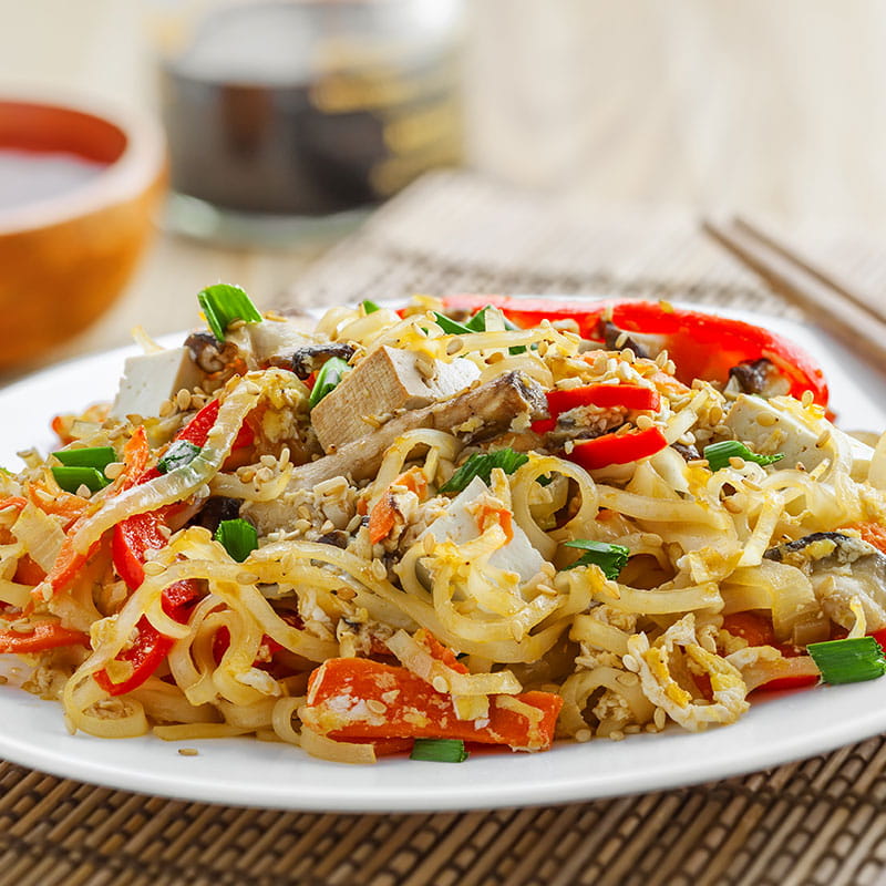 Pad Thai Nudeln mit Poulet