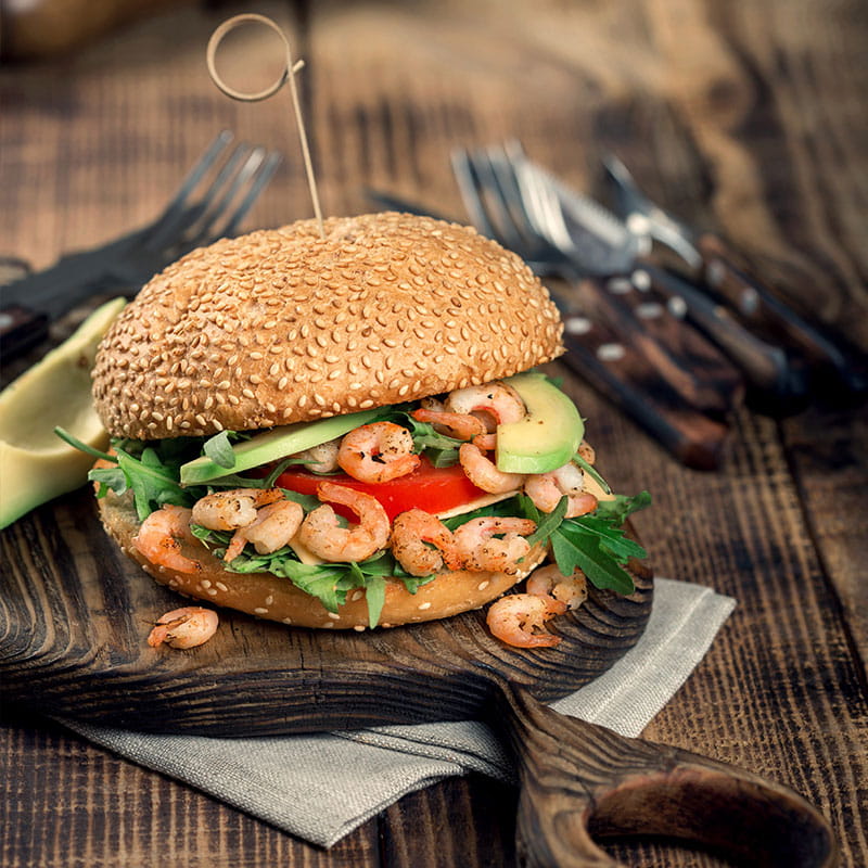 Burger Thai aux crevettes