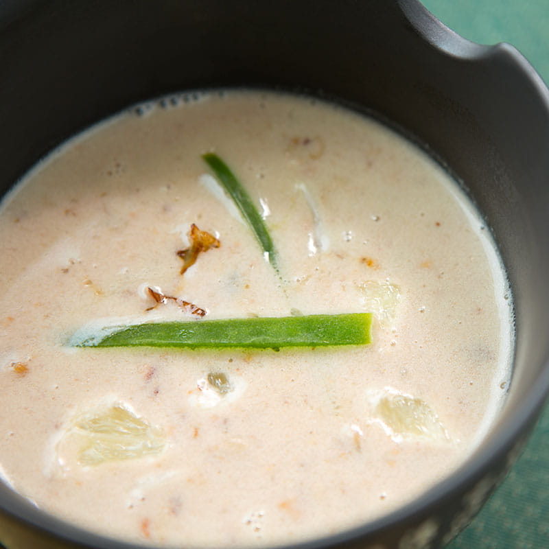 Soupe au lait de noix de coco à la Citronnelle