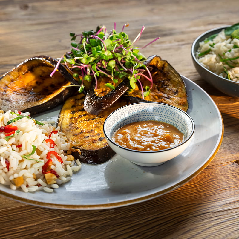 Aubergines à la sauce Satay